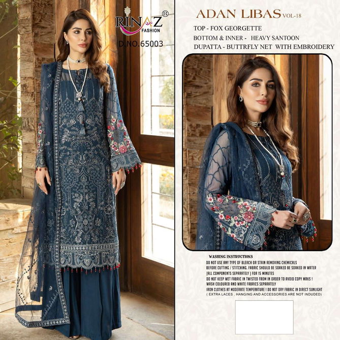 Rinaz Adan Libas Vol 18 Wholesale Georgette Pakistani Suits